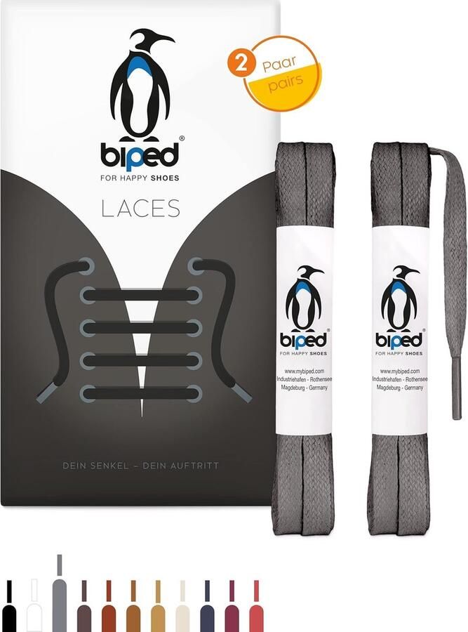 2 Paar Gewaxte Platte Schoenveters van Katoen (7mm) Sterk & Scheurvast voor Leren Schoenen en Laarzen