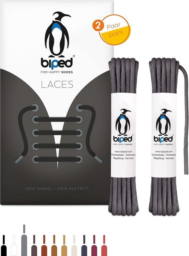 2 Paar Gewaxte Ronde Schoenveters van Katoen 3mm Scheurvast en Premium Kwaliteit voor Leren Schoenen en Werkschoenen