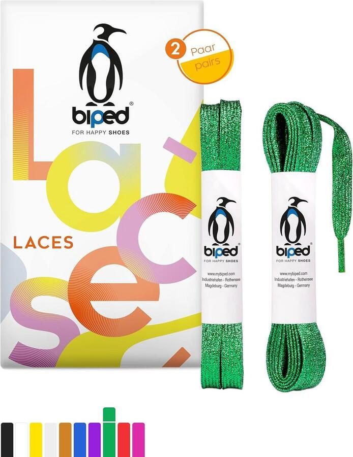 2 Paar Glitters Veters Plat Polyester 8mm Scheurbestendig voor Sneakers en Leren Schoenen