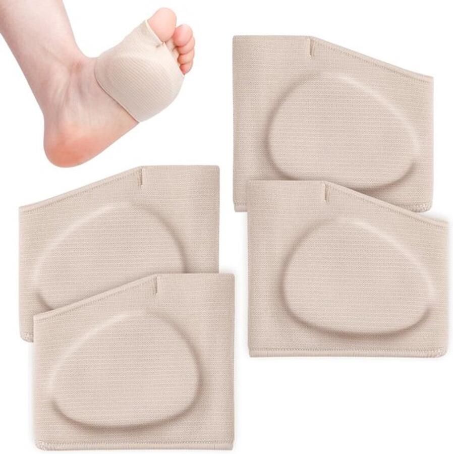 2 Paar Middenvoetsbeentjes voor en nen Comfortabele Stoffen Bal Van Voetkussentjes Perfecte Demping voor Voorvoet Zool Ondersteunende Benodigdheden voor Staand Lopen Hardlopen(M)