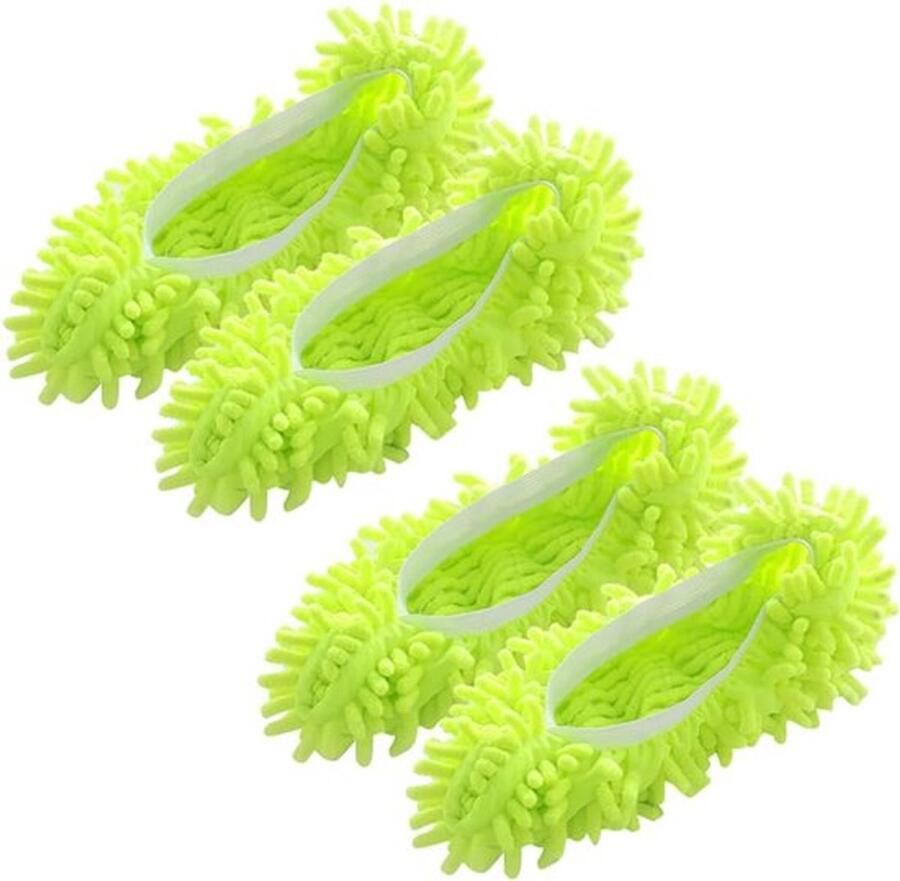 2 paar mop-slippers Microfibre vloerreiniger-voetslippers Multifunctionele stofmop schoenen Schoonmaak Slippers voor Thuis Herbruikbaar Wasbaar