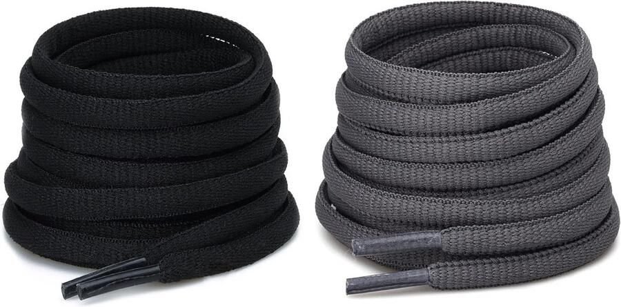 2 Paar Ovale Schoenenveters voor Sneakers Sportschoenen en Wandelschoenen