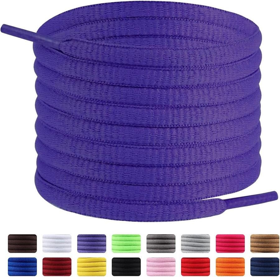 2 Paar Ovale Sportschoen Veters Halfronde Veters voor Sneakers Hardloopschoenen en Basketbalschoenen