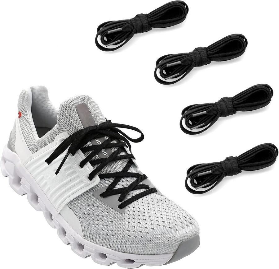 2 Paar Platte Dunne Schoenenveters Voor Sneakers