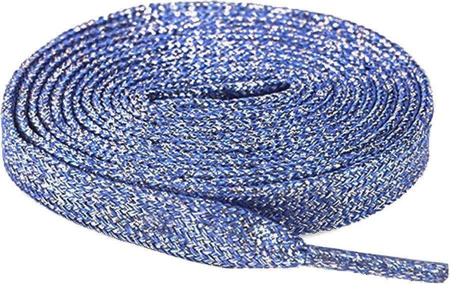 2 Paar Platte Glitter Schoenaccessoires 10mm Breed Glanzend voor Sneakers en Sportschoenen