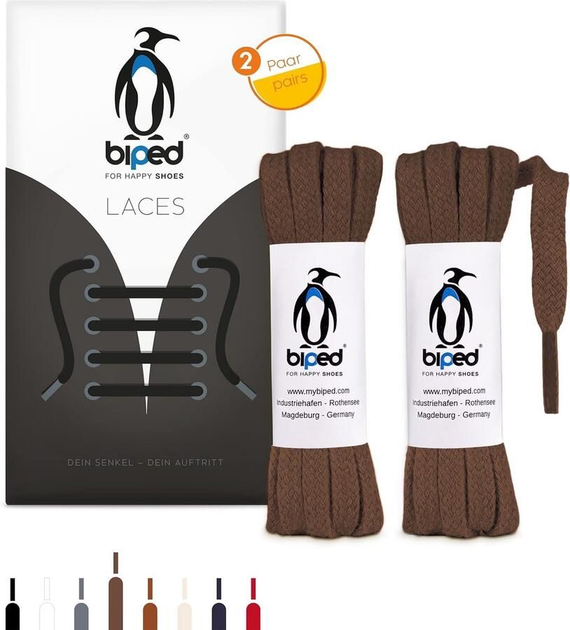 2 Paar Platte Katoenen Schoenveters 7mm Breed Sterk & Scheurbestendig voor Leren Schoenen Boots en Sneakers