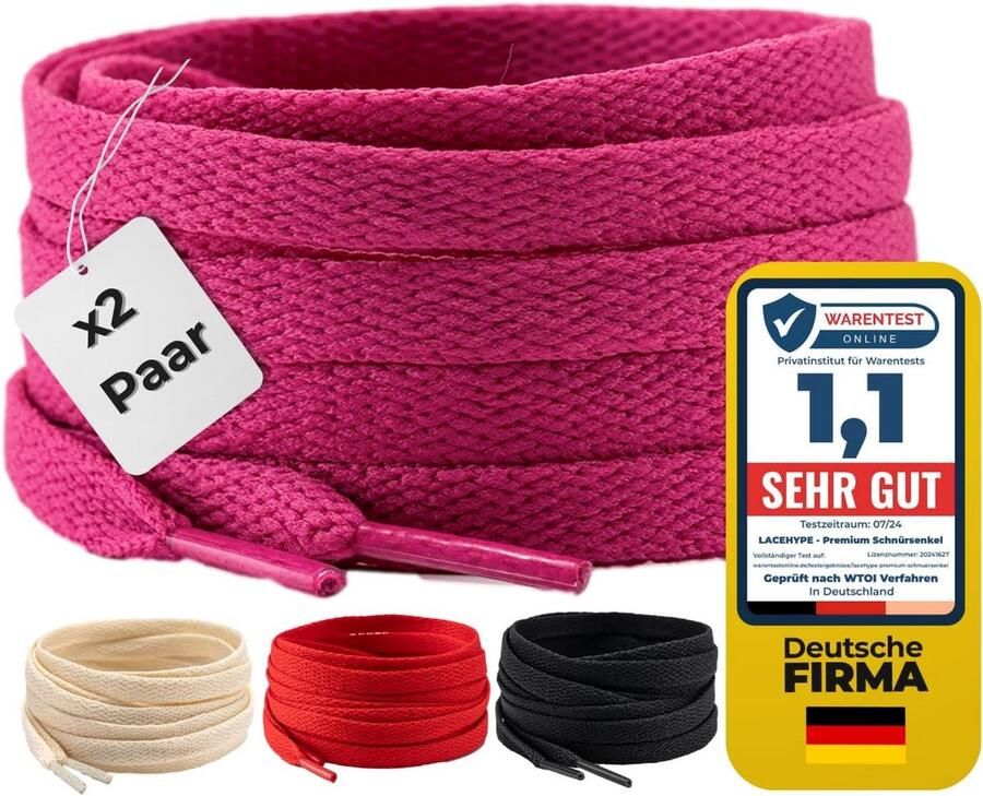 2 paar platte schoenveters 8mm breed voor sneakers en sportschoenen