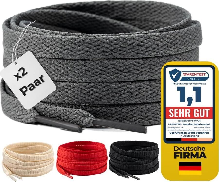 2 Paar Platte Schoenveters 8mm Breed voor Sneakers en Sportschoenen