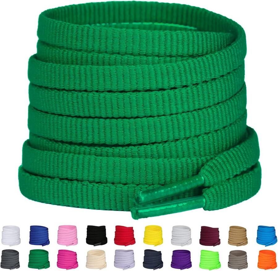 2 Paar Platte Schoenveters voor Sneakers en Sportschoenen Kleuren