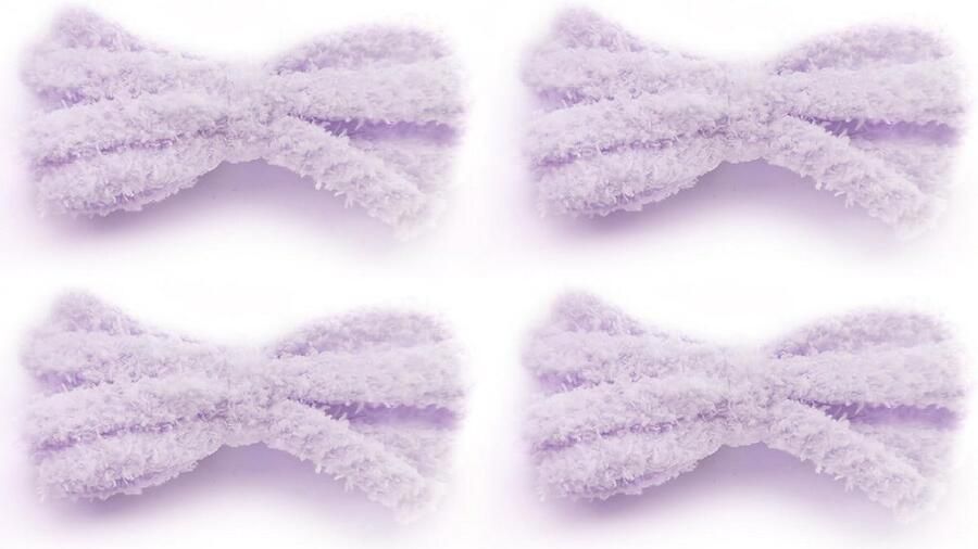 2 Paar Pluizige Platte Schoenveters Brede Dikke Pluche Lijn Veters voor Sneakers en Vrijetijdsschoenen