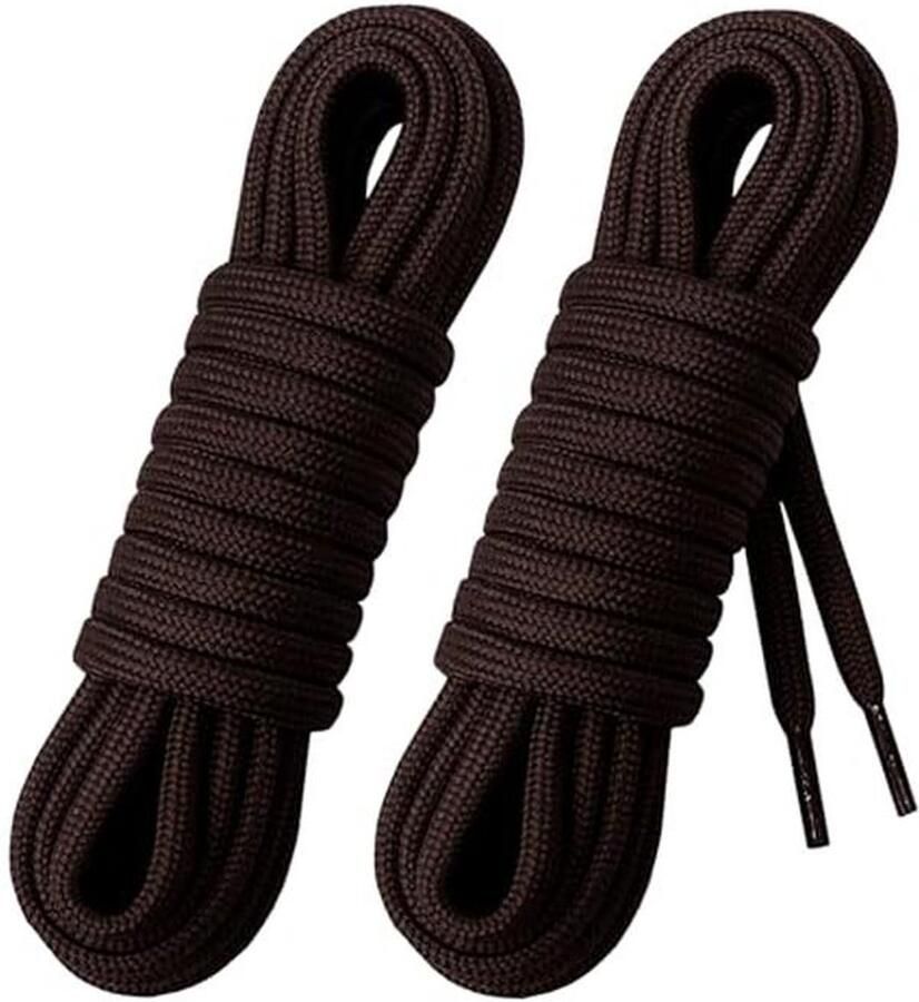 2 Paar Ronde Dikke Schoenveters 4 mm voor Werkschoenen en Outdoorschoenen Sterk en Duurzaam