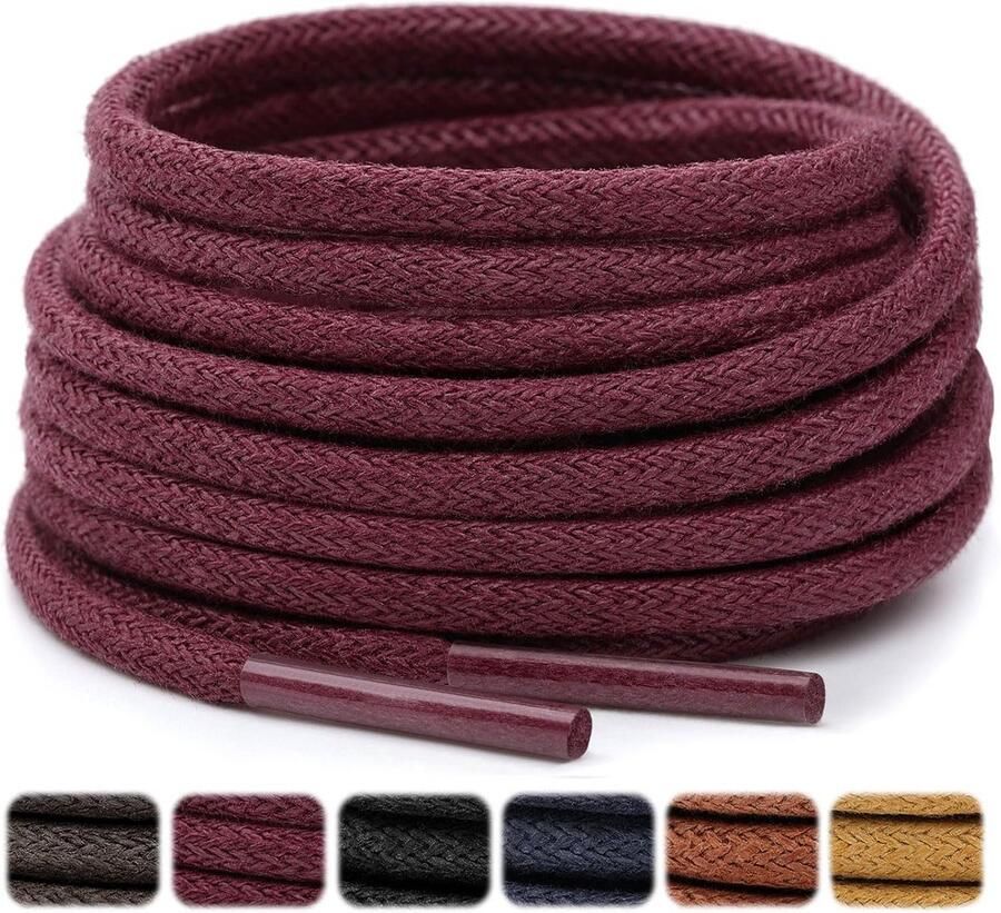 2 Paar Ronde Gewaxte Schoenveter Voor Leren Schoenen en Netjes Grijze Veters