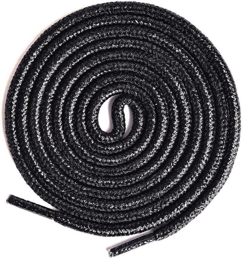 2 Paar Ronde Glitter Schoenveters Pailletten Glanzend voor Sneakers Laarzen en Gympen