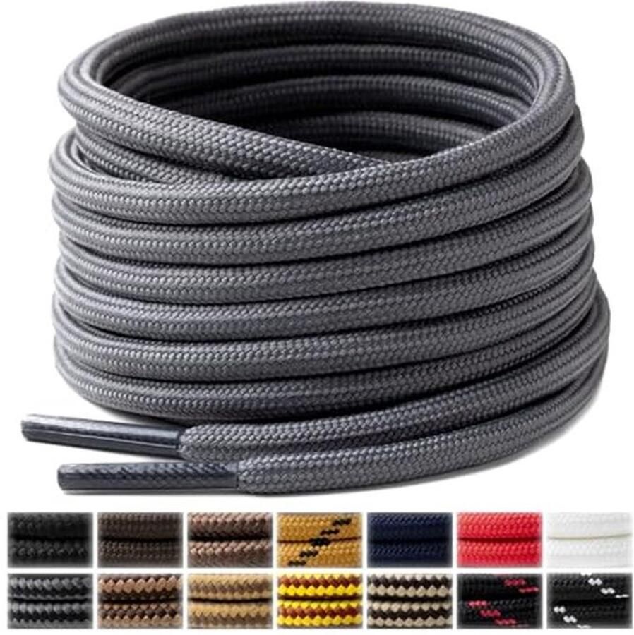 2 Paar Ronde Laarzen Schoenveters 4 mm Heavy Duty en Duurzame Hiking Werkschoenen