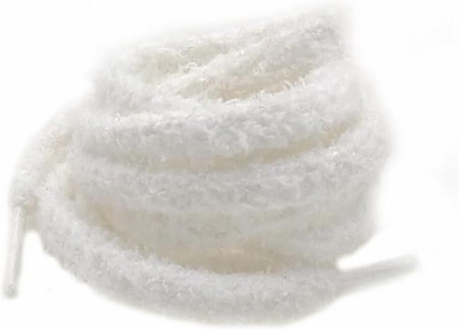 2 Paar Ronde Pluche Schoenveters Zacht & Dik 8mm Breed Geschikt voor Sneakers en Canvas Schoenen Lengtes