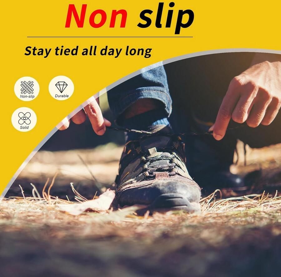 2 Paar Ronde Robuuste Schoenenveters voor Sportschoenen Wandelschoenen en Werkschoenen