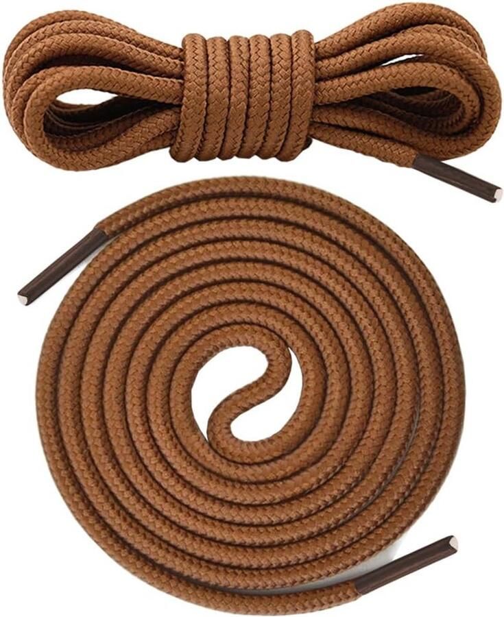 2 paar ronde robuuste veters voor bergschoenen laarzen en werkschoenen 5 mm dik