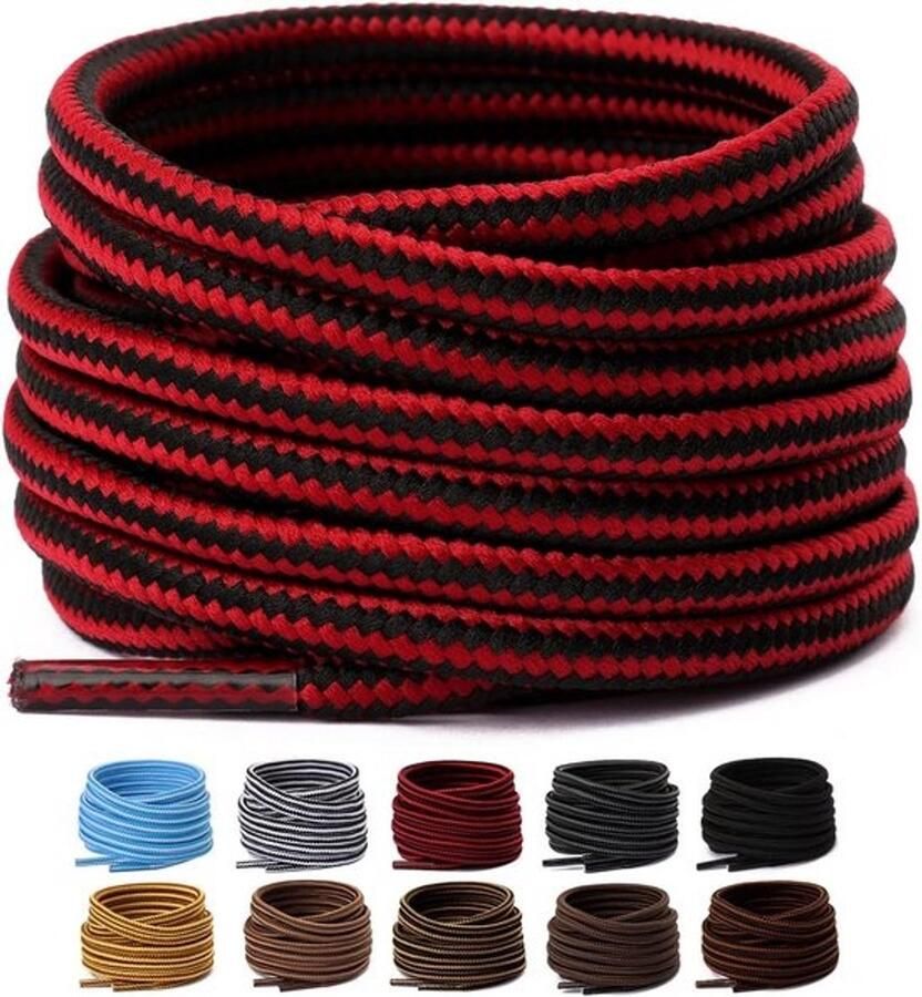 2 Paar Ronde Veters 4mm Dik Scheurbestendig voor Werk- en Wandelschoenen Laarzen