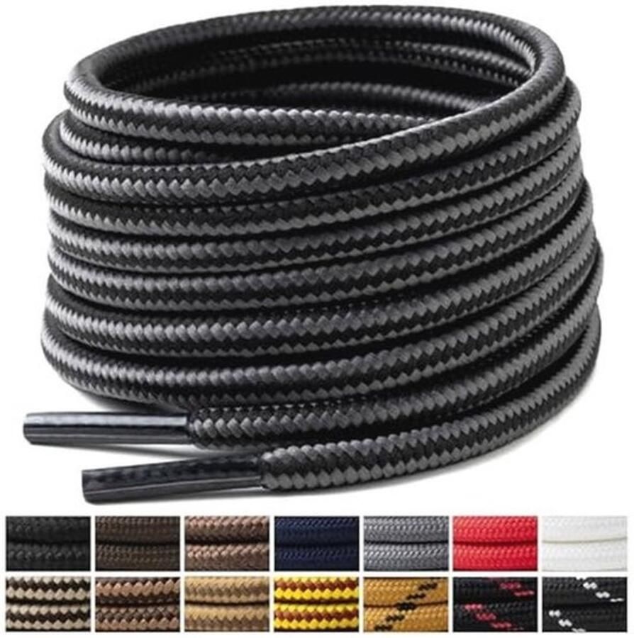 2 Paar Ronde Veters voor Laarzen en Sportschoenen 4mm Duurzame Vervangende Veters