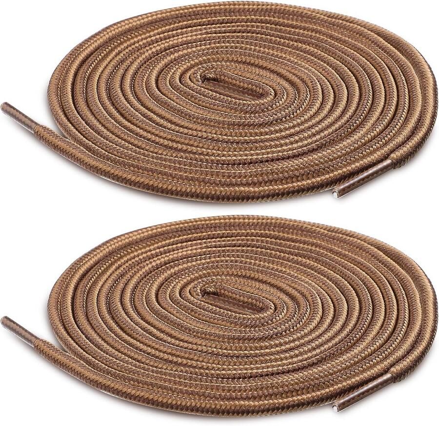 2 paar ronde veters voor wandelschoenen en werkschoenen 4mm dik