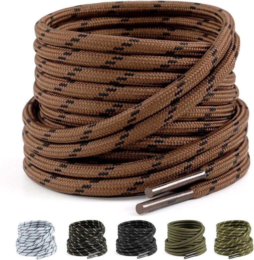 2 Paar Sterke Ronde Veters 4.5mm voor Wandelschoenen Werk- en Outdoorlaarzen
