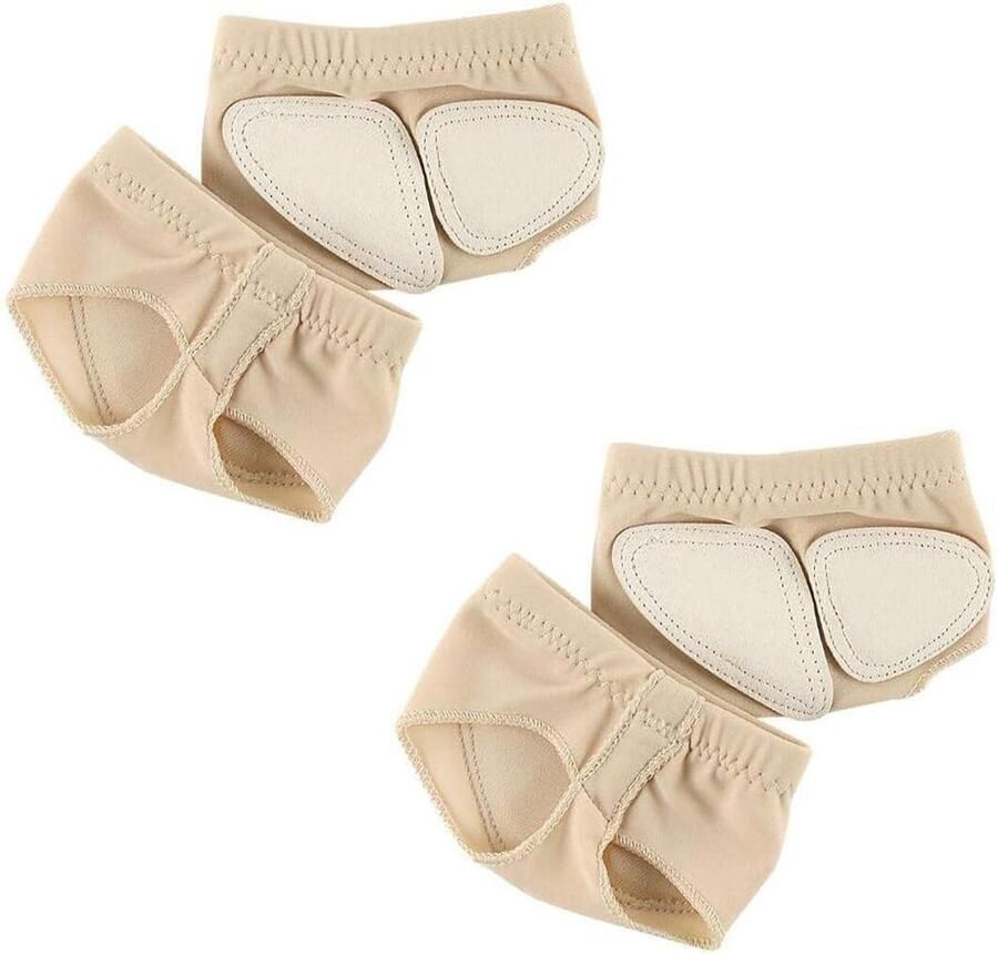 2 paar teenslippers voor dans ballet Belly sokken pads dames lyriek ballet Belly voet teenslippers halve schoenen