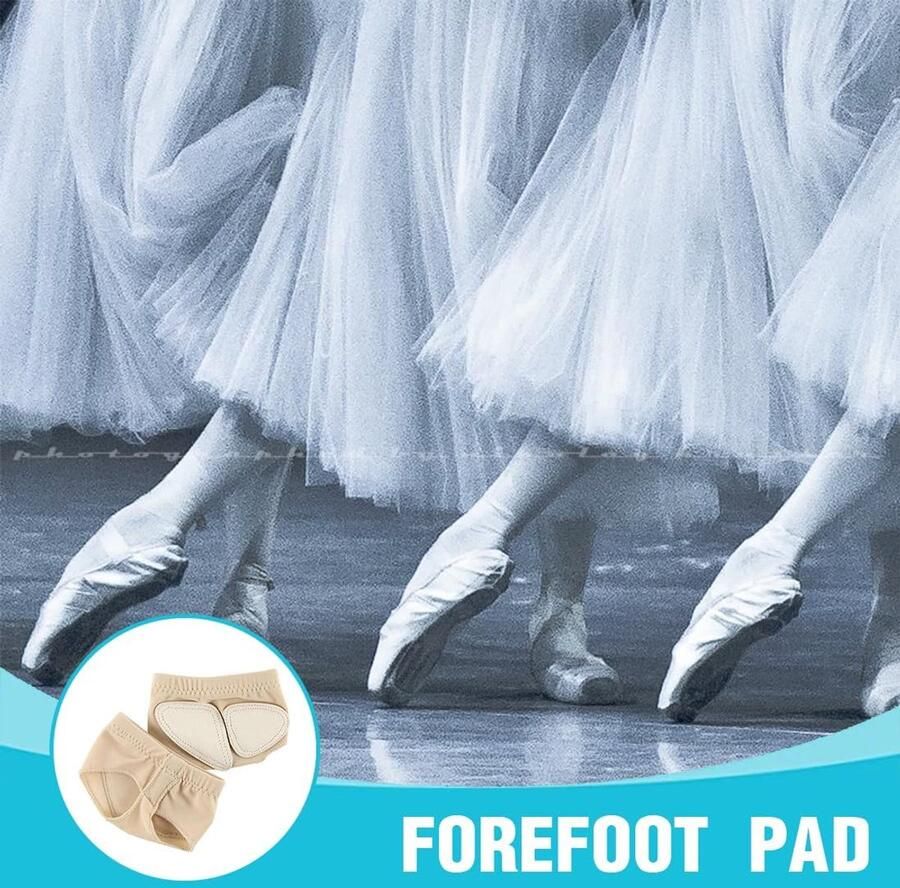 2 paar teenslippers voor dans ballet Belly sokken pads dames lyriek ballet Belly voet teenslippers halve schoenen