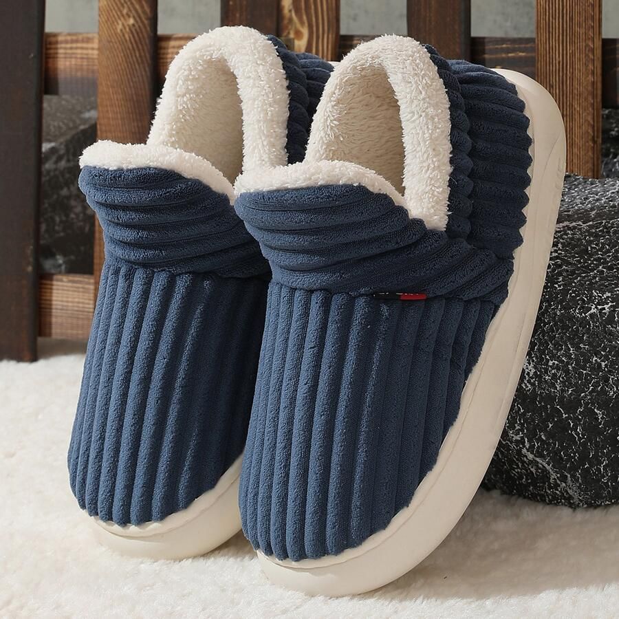 2 paar warme winterslippers voor warme en knusse wolkvormige slippers voor en warme en pluizige winterslippers voor in huis ;het is geschikt voor sen die normaal gesproken dragen blauw