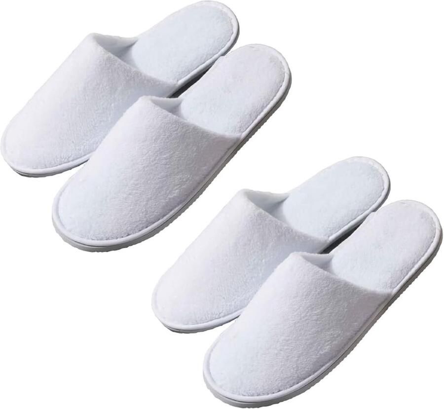 2 paar wegwerp-hotelpantoffels voor gasten comfortabel en ademend SPA-familie uniseks extra dikte