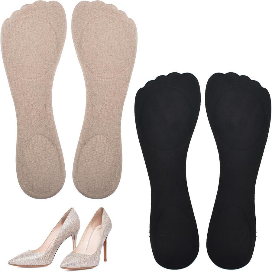 2 Pairs 3 4 Gel Cushioning Inserts voor Vrouwen Non-Slip Self-Adhesive High Heel Insoles Comfortabele Schoenen Pads voor Pumps en Sandalen Flats