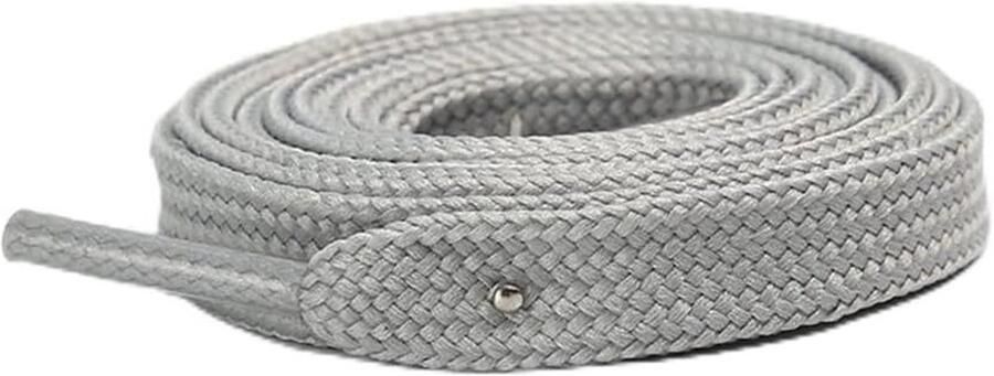 2 Pairs Dubbele Dikke Veters van Breed Vervangende Veters voor Sneakers Sportschoenen en Hardloopschoenen Grijs Lange Veters voor Optimale Pasvorm