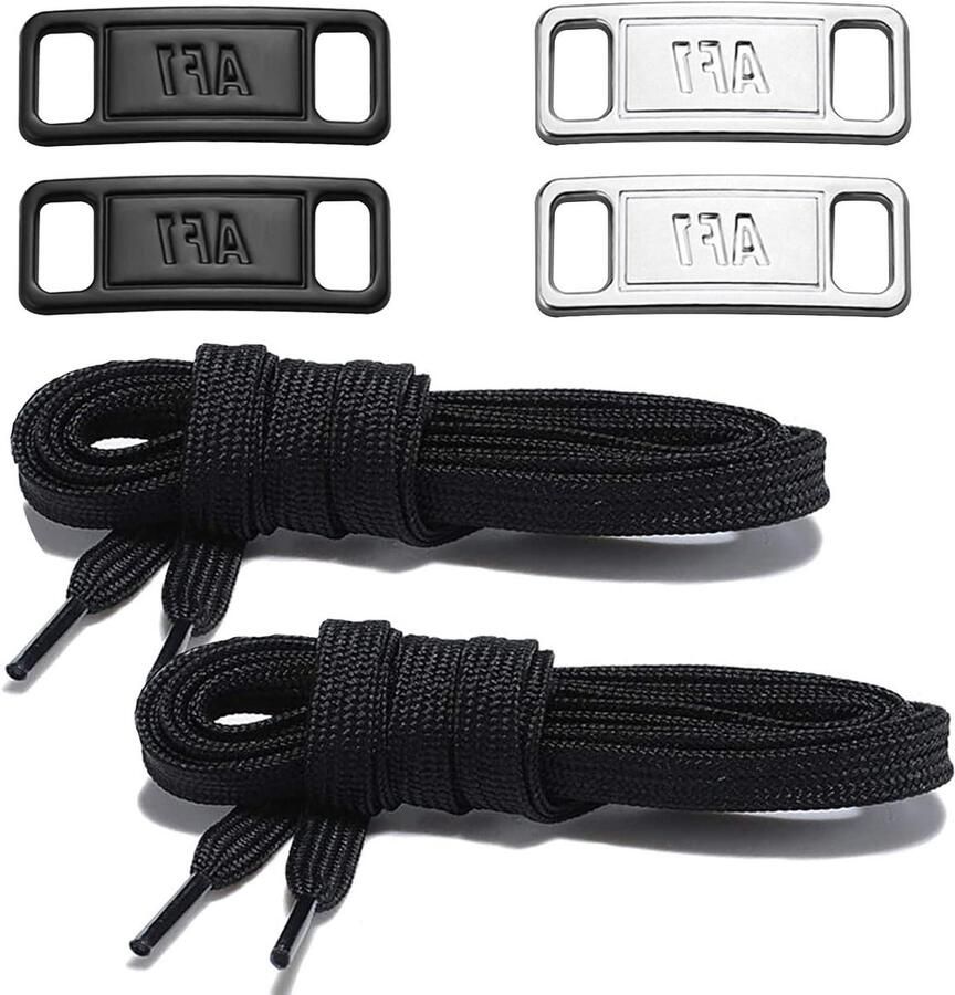 2 pairs of flat shoelaces 36-72 length replace t laces for Air Force 1 with 2 pairs of shoelaces for AF1 sneakers