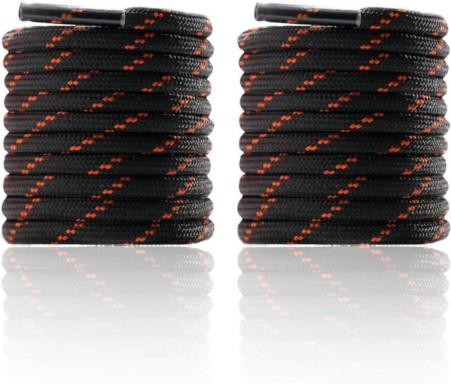 2 Round Laces 4mm x for Mountain Boots Work Trekking Safety Boots Durable Laces for Boots for or Black
