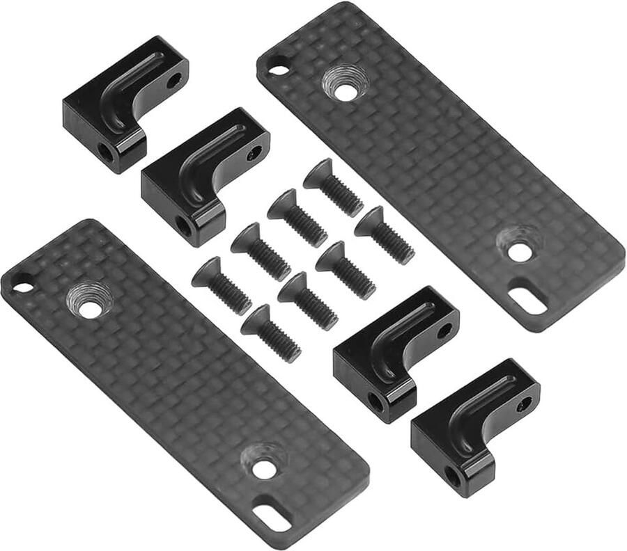 2 Sets RC Servo Mount Aluminiumlegering Servo Vaste Beugel voor 1 10 Schaal Axiale Wraith Capra 90048 RR10 RC Crawler Auto (2 sets)