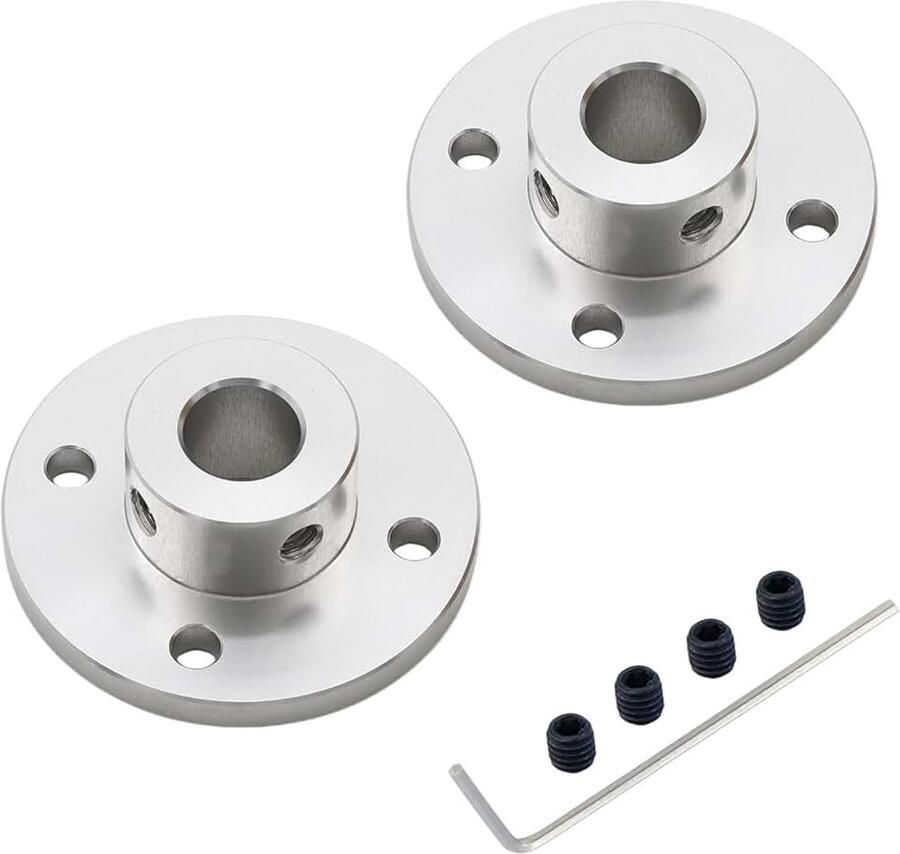 2 stuks 12 mm stijve flensdrempelkoppeling flenskoppeling van aluminiumlegering motorgeleidingsaskoppelingsaansluiting voor motoraccessoires R model doe-het-zelf onderdelen