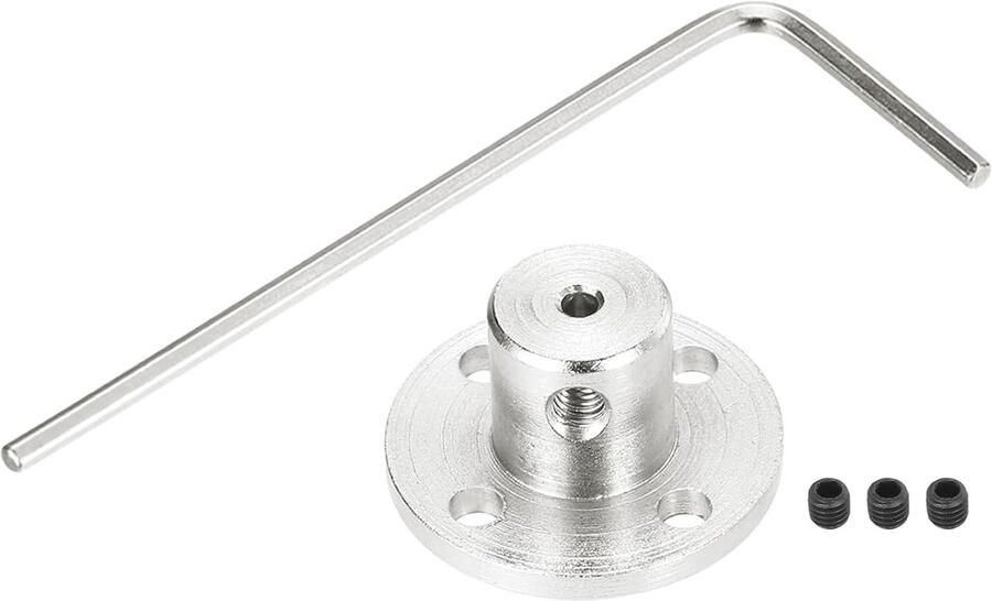 2 stuks 2 mm flenskoppelingsverbinders rigid gids model coupler accessoires as-fittingen met mini-inbussleutel en bevestigingsschroef voor doe-het-zelf R modelmotoren
