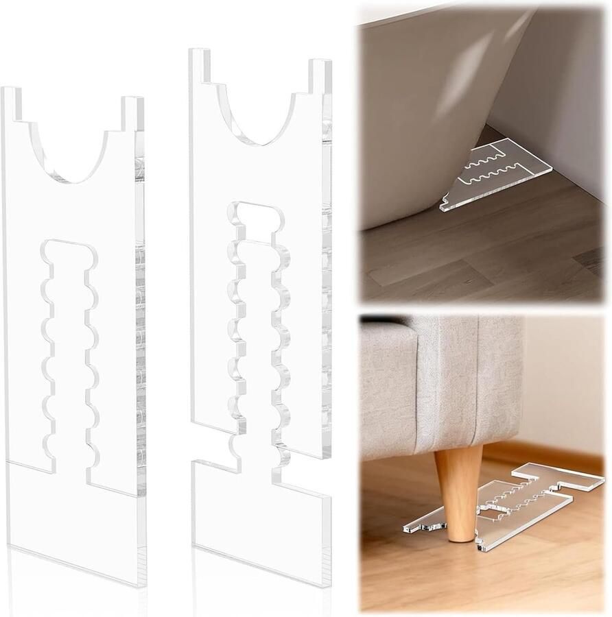 2 stuks afstandhouders voor de muur acryl universele bankwandafstandhouders transparante afstandhouders stopper verstelbare wandbescherming bankwandstopper voor banken bedden stoelen (lengte
