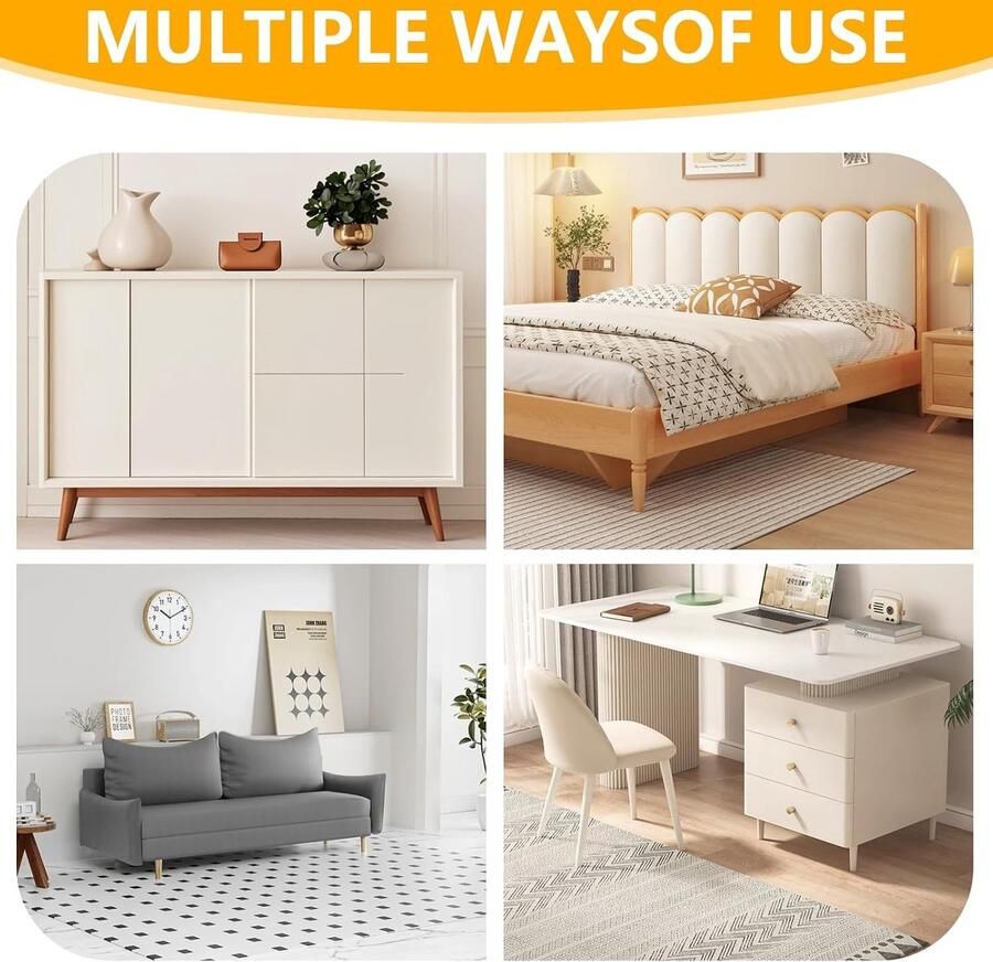 2 stuks afstandhouders voor de muur acryl universele bankwandafstandhouders transparante afstandhouders stopper verstelbare wandbescherming bankwandstopper voor banken bedden stoelen (lengte - Foto 2
