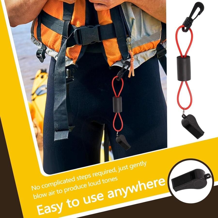 2 stuks badmeester fluitje met sleutelkoord luid bootfluitje voor noodgevallen survival kajak maritieme reddingsaccessoires kamperen wandelen varen vissen beveiliging outdoor rood