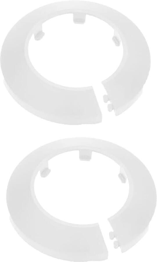 2 stuks buisbeschermhulzen geschikt voor waterbuizen met een buitendiameter van 110 mm en toiletbuisklemmen afdekkappen van PP-kunststof stabiele en waterdichte waterbuisafdekkingen (wit)