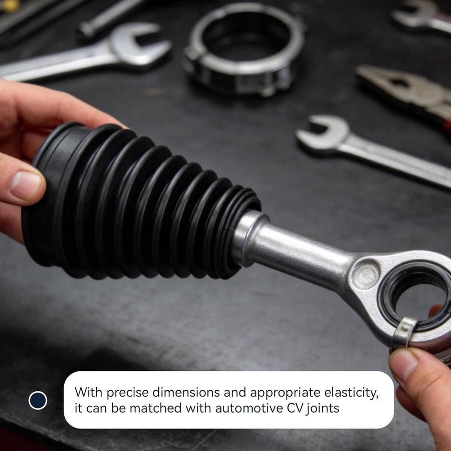 2 stuks CV-kofferruimte met 4 roestvrijstalen klemmen universele constante snelheid universele knie-stoel -set zeer flexibele CV-stoel voor auto's