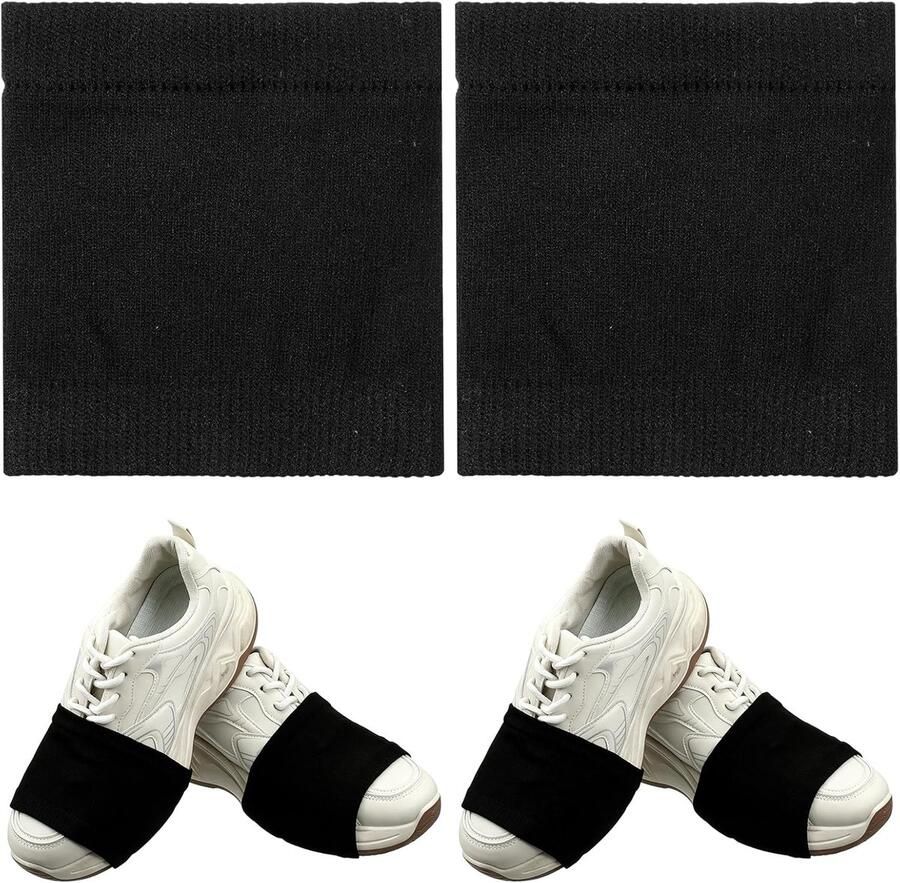 2 stuks danssokken over schoenen dansschoenovertrekken danssokken voor dansers dansschoensokken op gladde vloeren over gymschoenen schoensokken dansaccessoires voor danslessen (zwart)