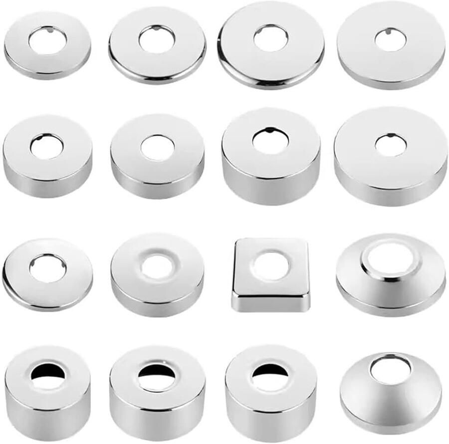2 stuks diameter van 25 mm (3 4) douchearmatuur-rozet roestvrij staal met schroefdraad rozet voor kraan buisafdekking rozetten voor douchekranen kranen radiatoren zilver 66 x