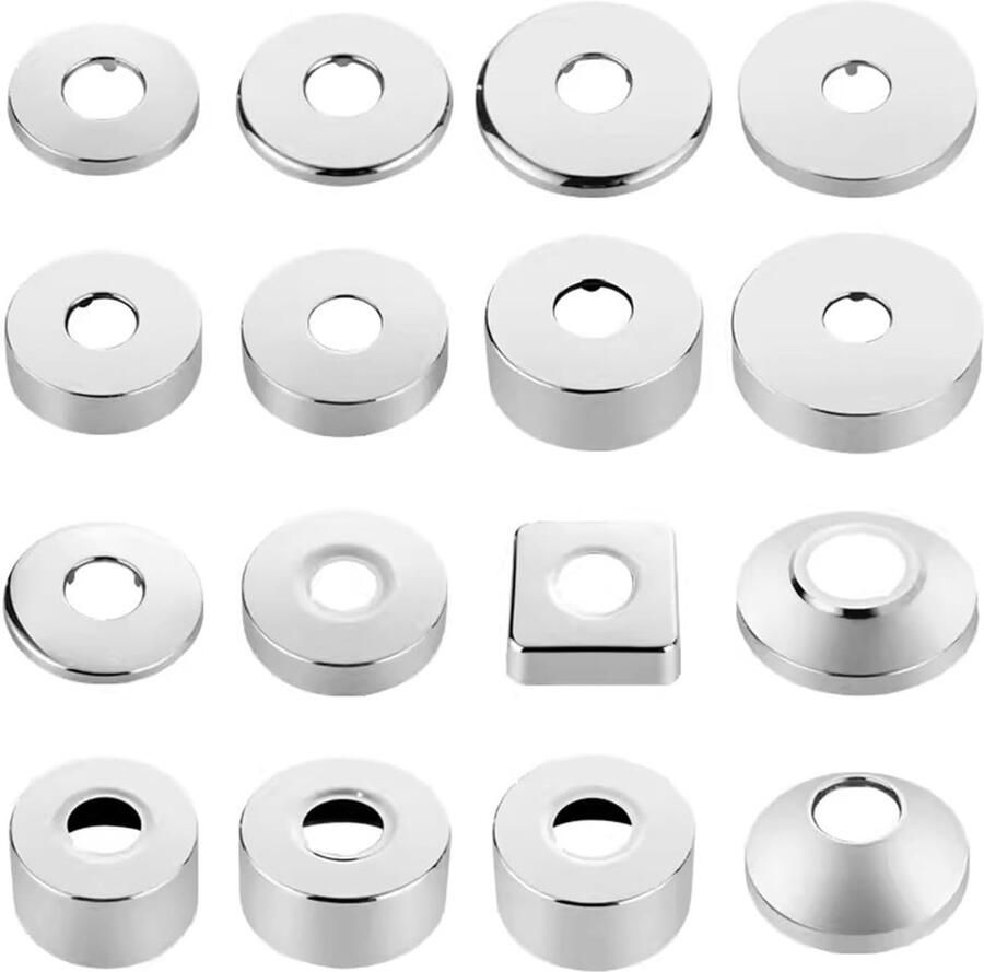 2 stuks diameter van 25 mm (3 4) douchearmatuur-rozet roestvrij staal met schroefdraad rozet voor kraan buisafdekking rozetten voor douchekranen kranen radiatoren zilver 66 x
