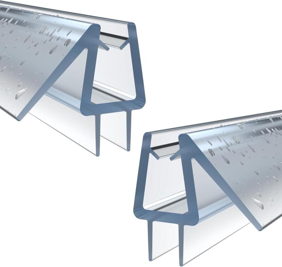 2 stuks doucheafdichting dubbele lip vervangende doucheafdichting voor douchecabine glasdikte 5-6 mm