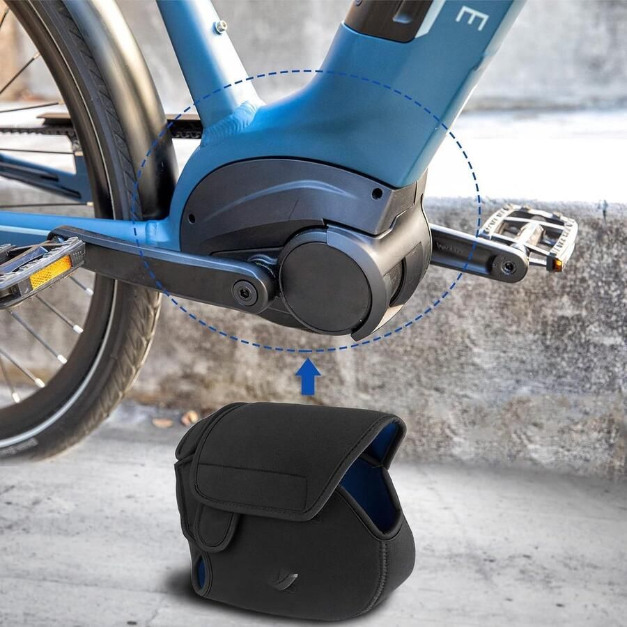 2 stuks E-bike Middenmotor Beschermhoes Regenafdekking e-bike Motor Motorbescherming Fietsendrager Transportbescherming