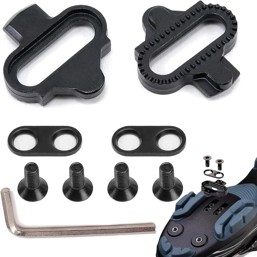 2 Stuks Fietsplaatjes Set voor SPD Fietschoenen Mountainbike en Indoor Fietsen