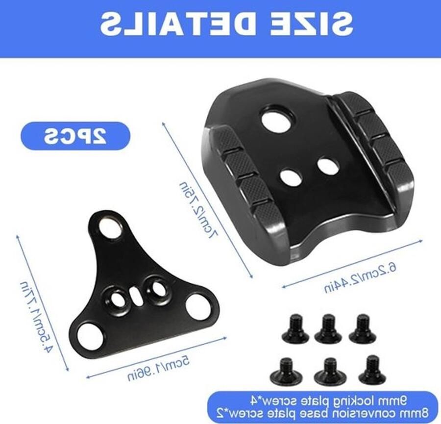 2 Stuks Fietsschoenen Adapter SPD Cleats Set voor Fietspedalen Geschikt voor Racefietsen en Mountainbikes