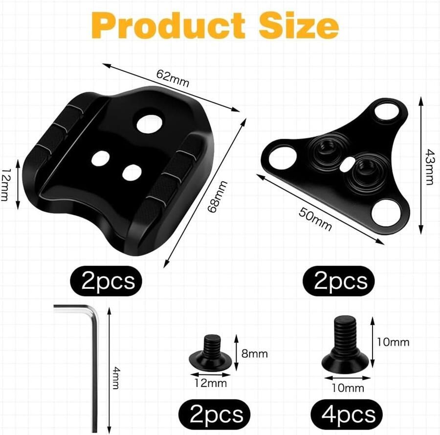 2 Stuks Fietsschoenen Adapter voor Shi o SPD Fiets Pedalen Converter Compatibele Cleats Set Ideaal voor Racefietsen en Toerfietsen