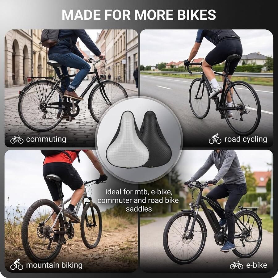 2 stuks fietszadelhoes waterdicht en uv-bestendig design met zilveren en zwarte ruitjes universele thermische fietszadelhoes voor fiets MTB racefiets e-bike